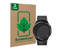 ScreenLeaf - Screenprotector voor Samsung Galaxy Watch 6 Classic (47 mm) - Duurzame schermbescherming Folie Beschermfolie transparant 2 Stuks