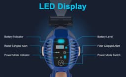 Steelstofzuiger - Draadloos 2-in-1 Model - 300W Motor & HEPA Filter - Blauw — thumbnail 4