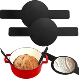 Brood Bakken Mat - 2 stuks - Sling bakmat - Antikleef - Glasvezel - Herbruikbare Nederlandse Ovenvoering - Broodbakmat - Voor Airfryer, Oven En Magnetron - 53x31 cm - Zwart — thumbnail 2