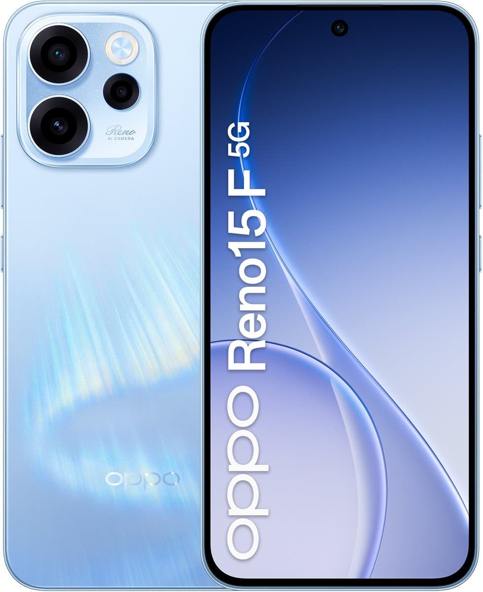 OPPO - Reno15 F 5G - 256GB - Aurora Blue — afbeelding 1