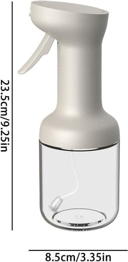 Kookoliesprayfles - Glazen olijfoliesprayfles - Multifunctionele oliefles - Geschikt voor airfryers, picknicks in de buitenlucht en het sprayen van sauzen - Geschikt voor grillen, bakken en koken - 450 ml — thumbnail 2