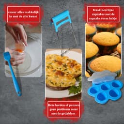 Master Knives Heteluchtfriteuse Accesoires Set - Geschikt voor alle Airfryer L 18CM -14 Delig — thumbnail 11