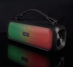 Nedis Bluetooth Party Boombox - 4.5 uur - 2.0 - 45 W - Media afspeelmogelijkheden: AUX / USB - IPX5 - Koppelbaar - Handgreep - Feestverlichting - Zwart — thumbnail 4