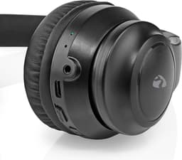 Nedis Draadloze Over-ear Koptelefoon - Maximale batterijduur: 16 uur - Ingebouwde microfoon - Drukbediening - Ondersteuning voor spraakbesturing - Volumebediening - Inclusief reiskoffer - Zwart — thumbnail 4