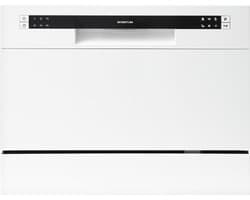 Inventum VVW5520 mini vaatwasser - 6 couverts - 44 cm hoog - Bestekmand - 6 programma’s - Startuitstel - Energielabel D - Vrijstaand - Wit