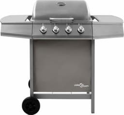 vidaXL Gasbarbecue met 4 branders zilverkleurig — thumbnail 4