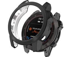 YONO Bumper geschikt voor Garmin Fenix 7X - Siliconen Hoesje - Bescherming Case - Zwart