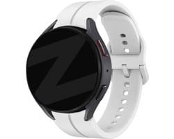 Bandz siliconen band 'Extreme' geschikt voor Samsung Galaxy Watch 7 (40 & 44mm) / Watch 6 (Classic) / 5 40mm & 44mm / 5 Pro / Watch 4 (Classic) / Watch FE - siliconen smartwatch bandje met gespsluiting - wit