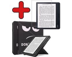 Hoes Geschikt voor Kobo Sage - Met Screenprotector - Luxe E-reader Trifold Case - Bescherm Hoesje Book Cover - Don't Touch Me