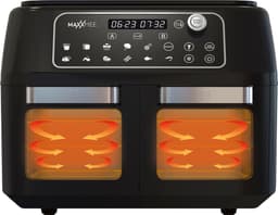 MAXXMEE hetelucht friteuse met dubbele kamer 11l - zwart, 2400 W — thumbnail 2