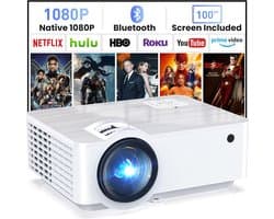 Mini Beamer - Input tot 1080P Full HD - Inclusief HDMI kabel - Projector - Mini Projector - HDMI - USB - Wit - Smartphone - Draagbaar - Ingebouwde speaker