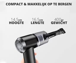 AERBES - Auto Stofzuiger Draadloos - Handstofzuiger USB Oplaadbaar - Kruimeldief Zakloos - Krachtige Zuigkracht - Compact — thumbnail 3