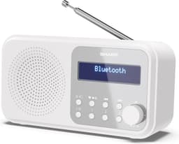 Sharp DR-P420 WIT draagbare radio met klok — thumbnail 1