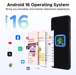 Anyreal Note 56 Plus Smartphone - 6,56 Inch - 48GB(6+24) RAM - 256GB ROM - 6150 mAh - Android 16 - Gemini AI - NFC GPS - Zwart — thumbnail 2