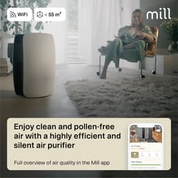 Mill Silent Pro Compact – Luchtreiniger – HEPA 13 – voor ruimtes tot 55 m² – WiFi – slechts 18,5 dB – 5 jaar garantie - Wit — thumbnail 4