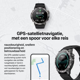 VASHOY HK08 - GPS Smartwatch - Sport Smartwatch - Outdoor Smartwatch - 1.43" AMOLED GPS Baro-Altimeter IP68 160+ Sportmodes – 3-delige set, hartslag/slaap/stappenteller, voor Android/iOS — thumbnail 3