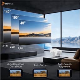Beamer Full HD 1100 ANSI Lumen - 1080p 4K Upscaling - LED - Draagbaar - Thuisbioscoop Projector — thumbnail 3