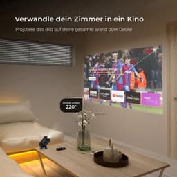 Mini Beamer 1080p Full HD - WiFi 6 Bluetooth 5.0 - LED Projectie - 1920 x 1080 Resolutie - Voor Thuisbioscoop En Zakelijk Gebruik — thumbnail 4