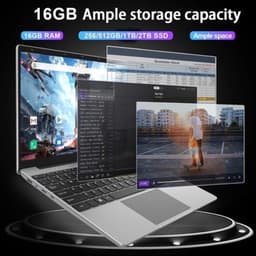 Laptop Draagbaar - 16 GB RAM 256 GB SSD - 14.1 Inch FHD IPS Scherm - Intel Core I9 - Windows 11 Pro - Zilver — thumbnail 1