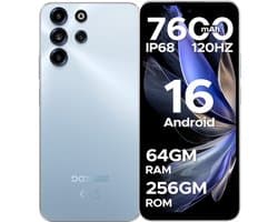 DOOGEE B10 Pro 4G - Robuuste Smartphone - Robuuste Telefoon - 64GB RAM + 256GB ROM (2TB/TF) - 6.63 FHD+120Hz - 7600mAh/33W - IP68/IP69K Waterproof Phone - Helio G100 - Face ID - NFC - OTG