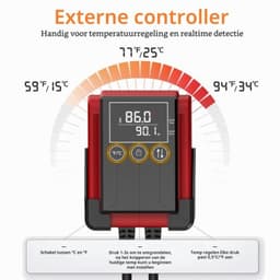 Aquariumverwarming, 100 W, PTC-verwarmingselement met thermostaat, instelbare temperatuur, aquariumverwarming met externe led-controller, display, aquariumverwarming voor 30-100 l — thumbnail 5
