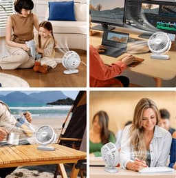 Aigostar | Tafel ventilator | NOTUS | USB | 5 bladen | 3 standen | Ø 13cm | Wit — thumbnail 4