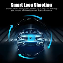 Dashcam 4,3 inch 1080P met voor- en achteruitrijcamera, achteruitkijkspiegelcamera met 7 m kabel, G-sensor, loop recording, parkeermodus en ondersteuning voor microSD-kaart — thumbnail 5