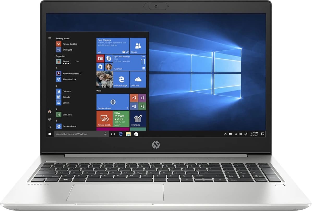 HP ProBook 450 G7 | Intel Core i5 | Intel UHD Graphics | 39.6 cm (15.6″) | 256 GB SSD | 32 GB | US | WiFi | Windows 11 Pro — afbeelding 1