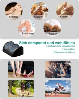 Voetmassage apparaat met verwarming, diepe weefselmassage, ontspannende beenspieren, voet- en kuitenmassage apparaat met massage rollen. — thumbnail 3