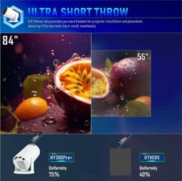 Beamer Draagbare Mini - 1280 x 720 Resolutie - 130 Inch Scherm - DLP - Android 14 Smart Projector — thumbnail 5