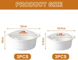 6-delige Magnetron Servies Set met Deksel en Stoomklep — thumbnail 3