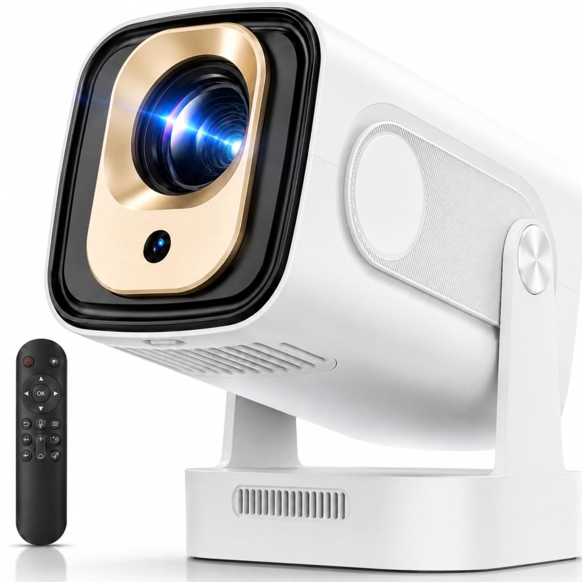 Draagbare mini-projector, 1080p, met 4K-ondersteuning, verbeterde versie 2026, tv-projector, draagbare projector, Android 11, autofocus, tot 130 inch projectie, 180 graden rotatie voor plafond — afbeelding 1