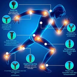 Mini-spiermassagegeweer, ultrastil massagegeweer, 99 snelheden, 8 massagekoppen, LCD-scherm, draagbare elektrische stimulators om spierpijn te verlichten — thumbnail 3