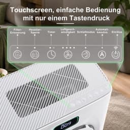 Luchtreiniger Hepa-filter Met Actieve Koolfilter - 48 Watt Vermogen - 40 m² Oppervlakte - Wit - Voor Huisdieren Allergieën — thumbnail 3