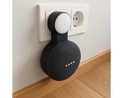 Muurbeugel geschikt voor: google nest mini smart speaker / google home mini Zwart met stroom aansluiting