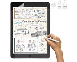 Matte papieren folie voor 10,2 inch iPad 9/8/7 - Verblindingsvrije PET-displaybescherming voor tekenen en schrijven