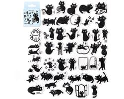 IMPERATORIS® 45 schattige kattenstickers Scrapbook Stickers voor Bullet/Bujo/Junk Journal - Planner/Laptop/Telefoon/Agenda Sticker - Voor Volwassenen en Kinderen