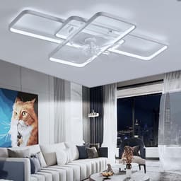 Plafondventilator met Verlichting en Afstandsbediening - Stil en Dimbaar met 6 Snelheden — thumbnail 2