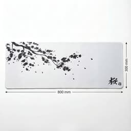Grote Muismat 80x30 | Gaming Muismat | Wit | XXL | Antislip | Desktop Mat | Computer Mat | Sakura Japans — thumbnail 8