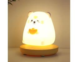 LED-kindernachtlampje, dimbaar babynachtlampje, zachte siliconen kinderlamp met aanraaksensor, oplaadbaar via USB, decoratieve bedlamp voor de kinderkamer.