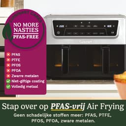 Cuisinart - XXL Dual-Zone Airfryer - Heteluchtfriteuse 2x5,2 - 2400W - 7 programma's - PFAS-vrije keramische coating - 2 manden voor tot 12 porties - Zwart — thumbnail 2