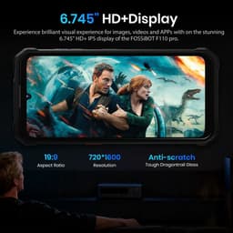FOSSiBOT F110 Pro 5G robuuste smartphone, 20 GB RAM + 128 GB ROM, 6,745 inch HD+ scherm, 10000 mAh batterij, 50 MP AI-camera, NFC & vingerafdruk & gezichtsontgrendeling - Oranje — thumbnail 7