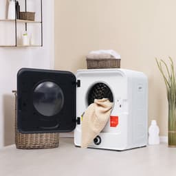 Re-purelife® Compacte Wasdroger met Afvoer voor Kleine Ruimtes - 3 kg Capaciteit (uitbreidbaar tot 4,5 kg) - 5 Programma's - Energieklasse G - Geschikt voor Opbouw of Opstelling - Stille Werking - 49.5*43.5x59.5 cm - Wit — thumbnail 8