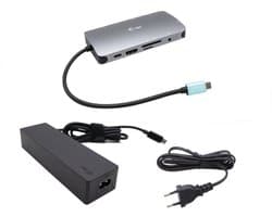 i-tec Metal USB-C Nano Dock HDMI/VGA with LAN + Charger 100W