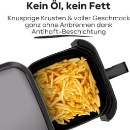 Airfryer 5 Liter met 8 Programma's en LED Display Zwart RVS — thumbnail 4