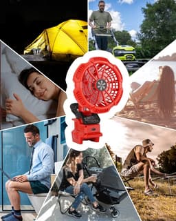 Draagbare Clip-On Ventilator op Accu met 3 Snelheden voor Binnen en Buiten — thumbnail 4