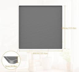 Goodivery® - Lekbak Wasmachine - 60 X 60 CM - Vloerbeschermer Met 2,3 CM Hoge Randen - Lekbak Voor Wasmachine En Vriezer - Droogbak Voor Droger - Wijnkast En Koffiezetapparaat — thumbnail 3