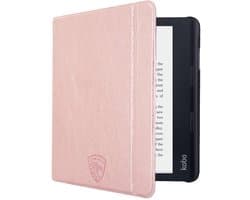 Slimfit Hoesje Sleepcover Geschikt voor Kobo Sage Hoes Roze goud - ereader hoesje - cover