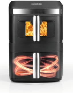 Vertikale dubbele kamer heteluchtfriteuse met kijkvenster en 12 liter capaciteit — thumbnail 3