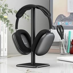 Koptelefoon Houder - Headset Stand - Aluminium - Koptelefoon Haak - Headset Houder - Universele - Voor Op Je Bureau - 10x10x24.5cm - Zwart — thumbnail 4